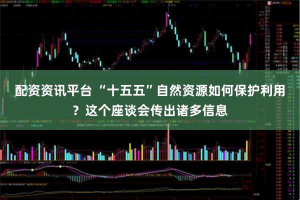 配资资讯平台 “十五五”自然资源如何保护利用？这个座谈会传出诸多信息