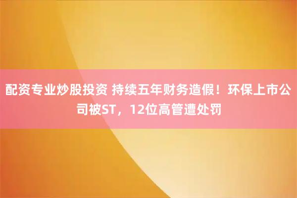 配资专业炒股投资 持续五年财务造假！环保上市公司被ST，12位高管遭处罚
